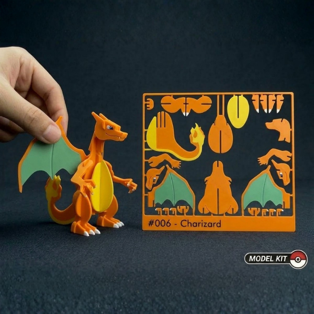 Charizard #006 · Pokémon Model Kit 3D
