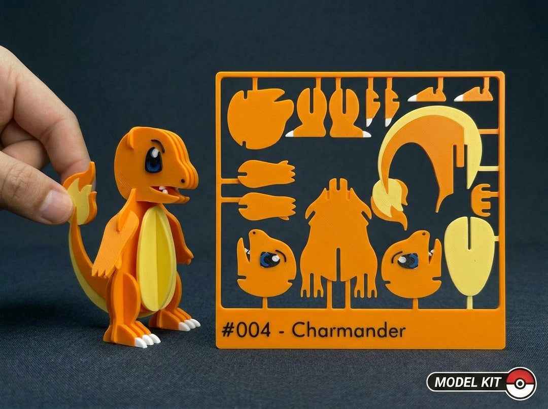 Charmander #004 · Pokémon Model Kit 3D
