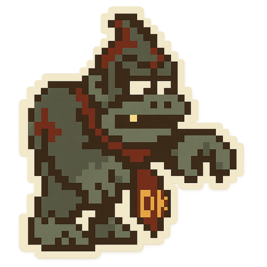 Pegatinas 8bits de personajes de videojuegos con disfraz de Halloween - Theges3D