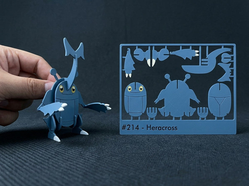 Heracross #214 · Pokémon Model Kit 3D