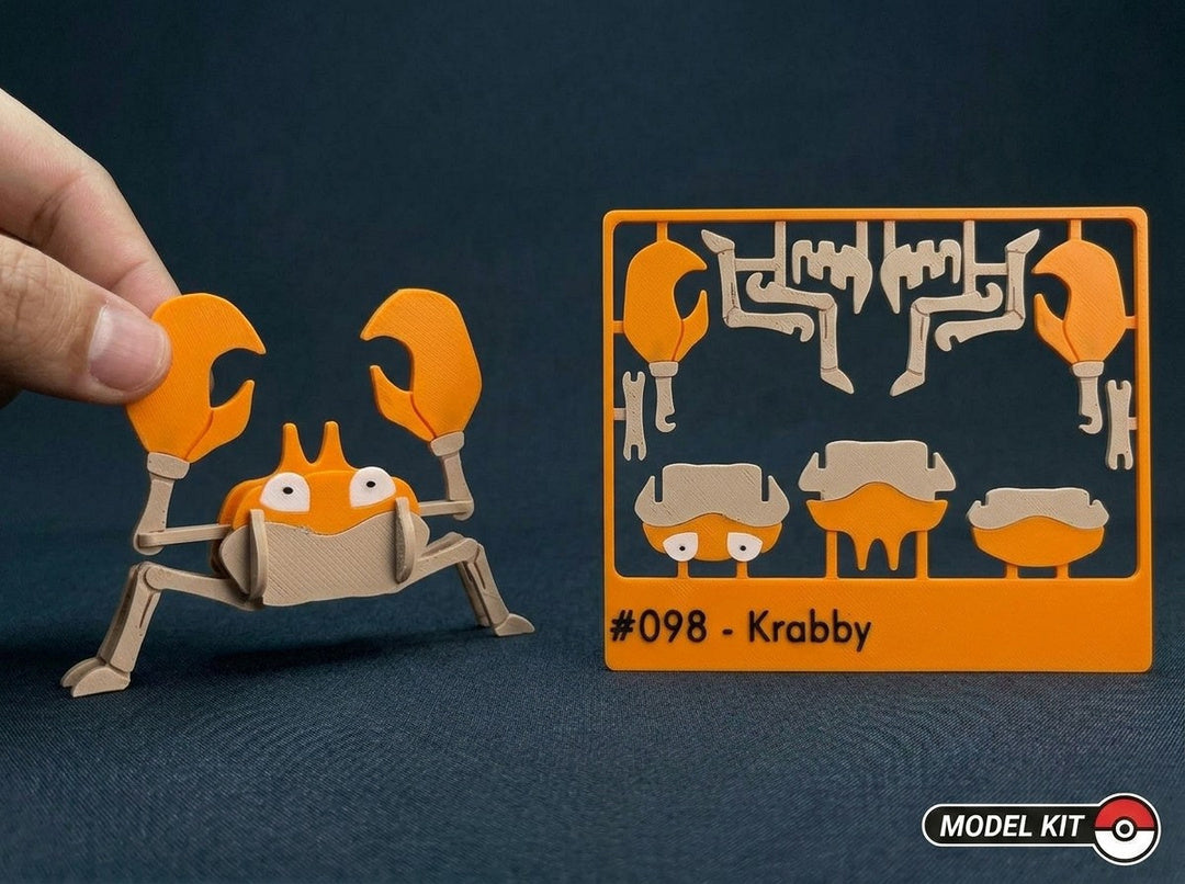 Krabby #098 · Pokémon Model Kit 3D
