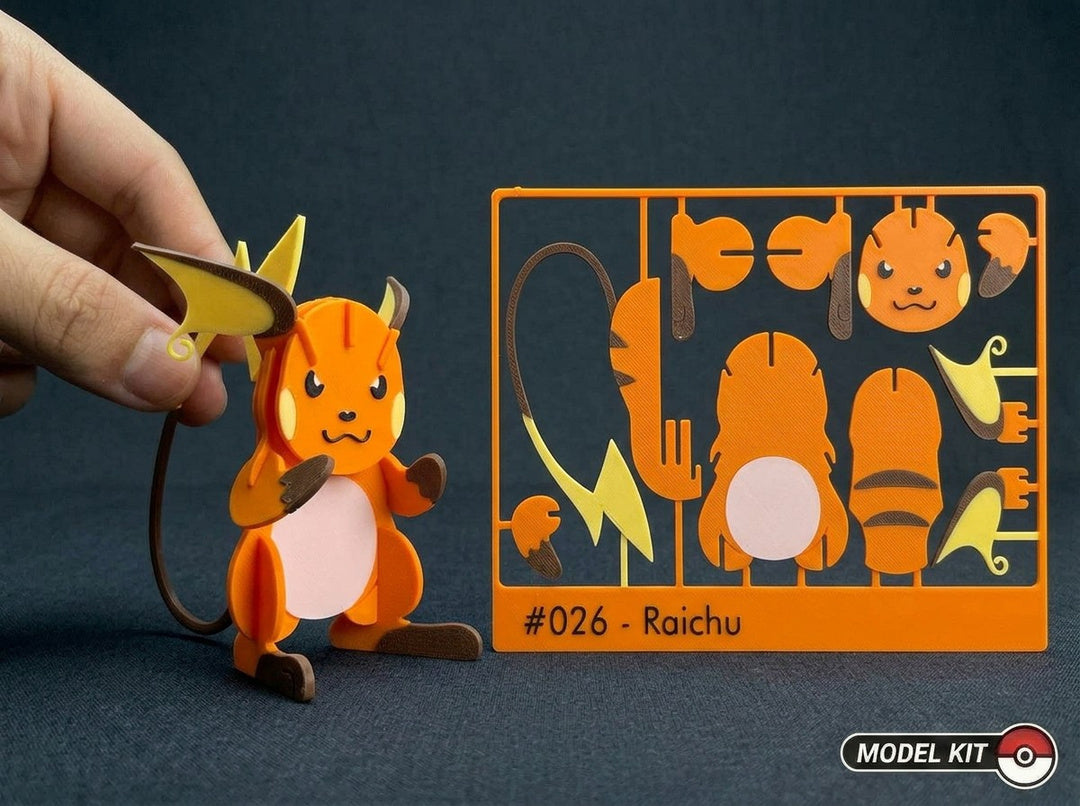 Raichu #026 · Pokémon Model Kit 3D