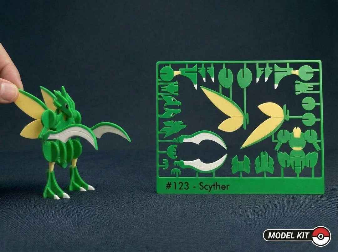 Scyther #123 · Pokémon Model Kit 3D