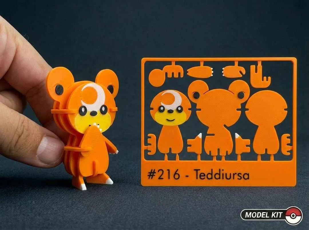Teddiursa #216 · Pokémon Model Kit 3D