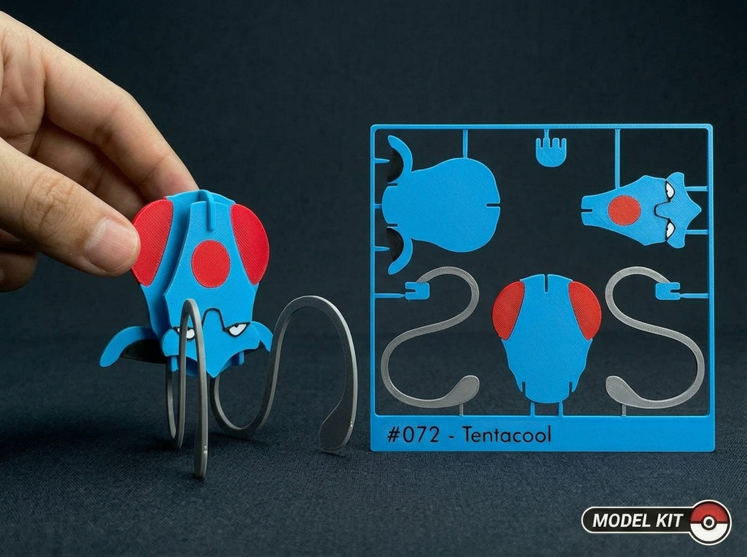 Tentacool #072 · Pokémon Model Kit 3D