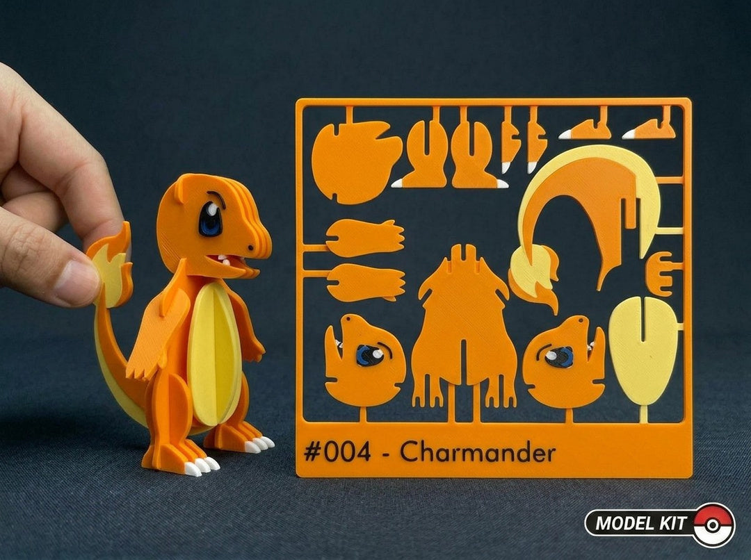 Charmander #004 · Pokémon Model Kit 3D