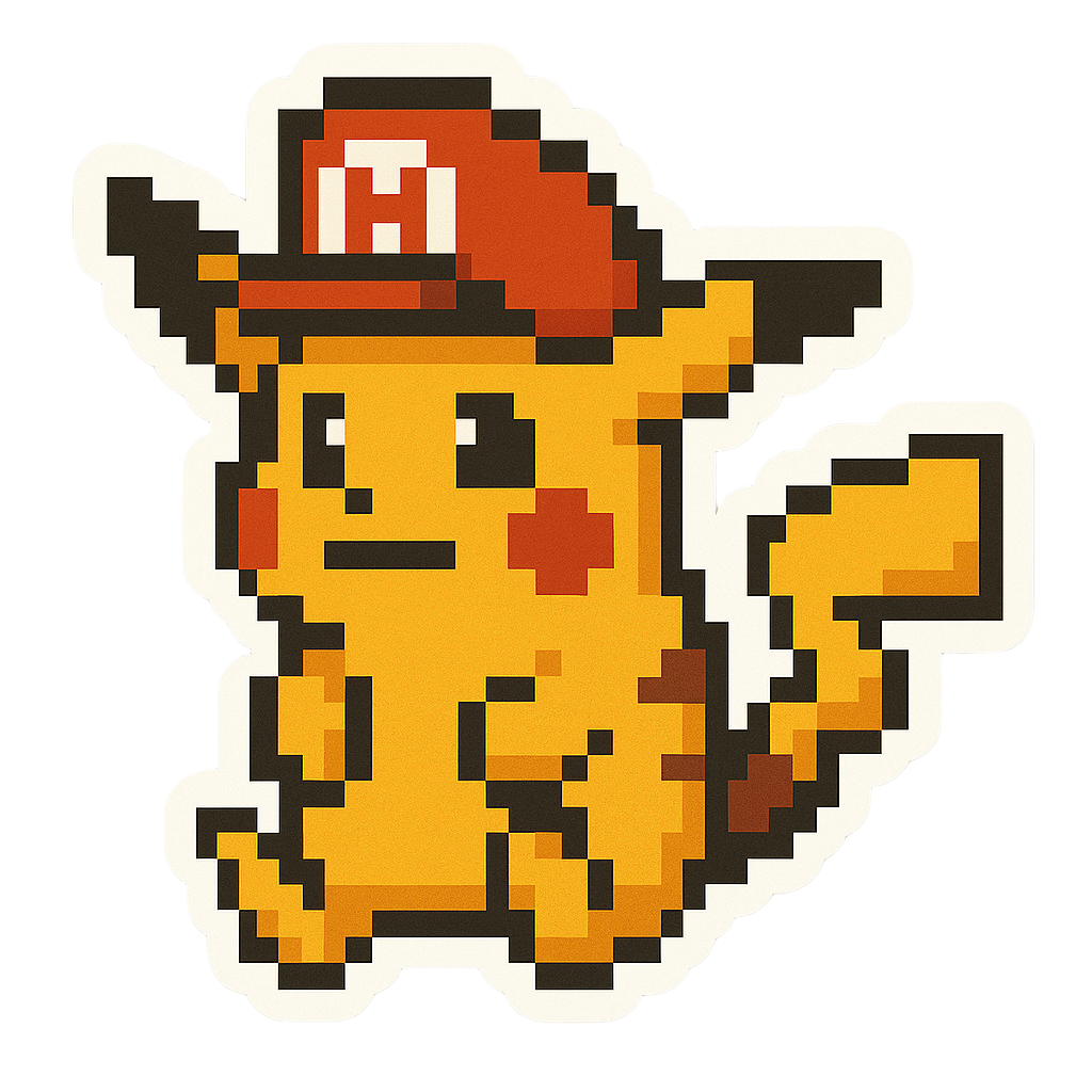 Pegatinas 8bits de personajes de videojuegos disfrazados