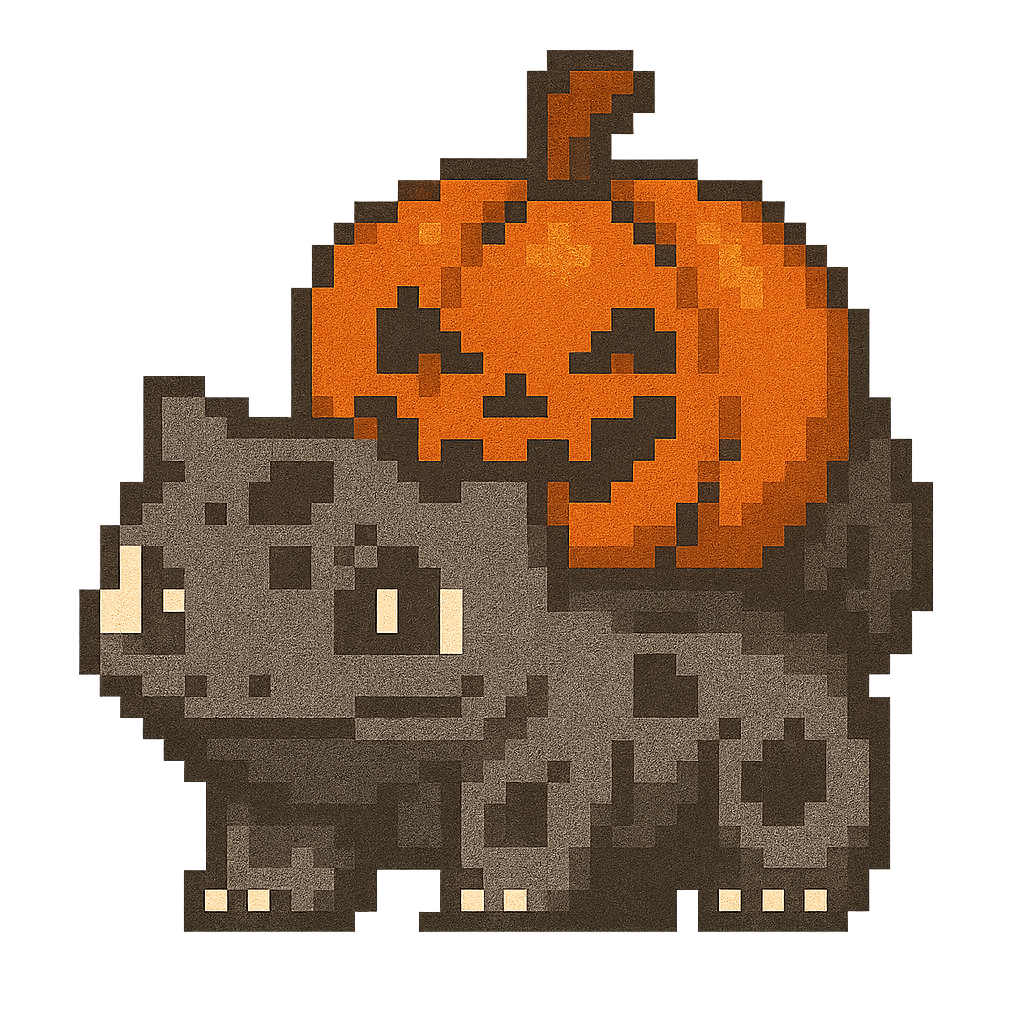 Pegatinas 8bits de personajes de videojuegos con disfraz de Halloween