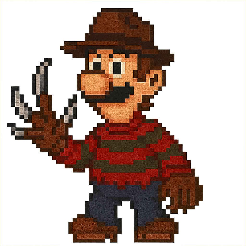 Pegatinas 8bits de personajes de videojuegos con disfraz de Halloween