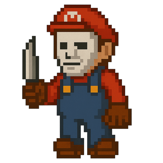 Pegatinas 8bits de personajes de videojuegos con disfraz de Halloween