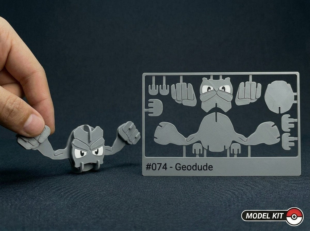 Geodude #074 · Pokémon Model Kit 3D