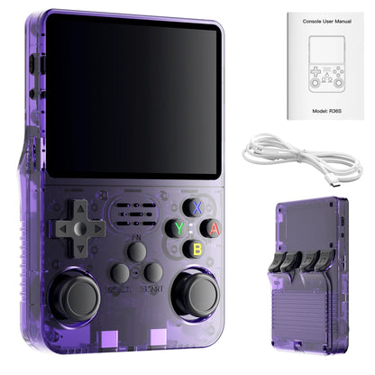 R36S Handheld Game Console 3000 Mah Long Battery Life, Arkos System USB Charging, 3.5-inch Display, Large Storage Capacity-0