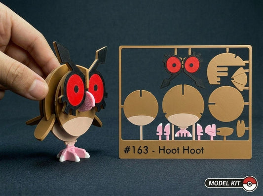 Hoothoot #163 · Pokémon Model Kit 3D
