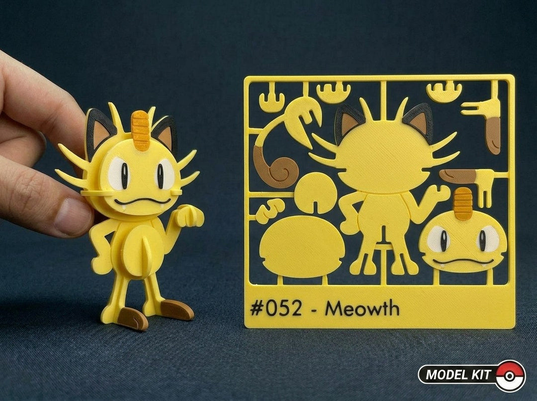 Meowth #052 · Pokémon Model Kit 3D