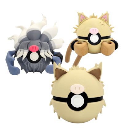 Pack Evoluciones Mankey | Pokéballs Pokémon impresas en 3D