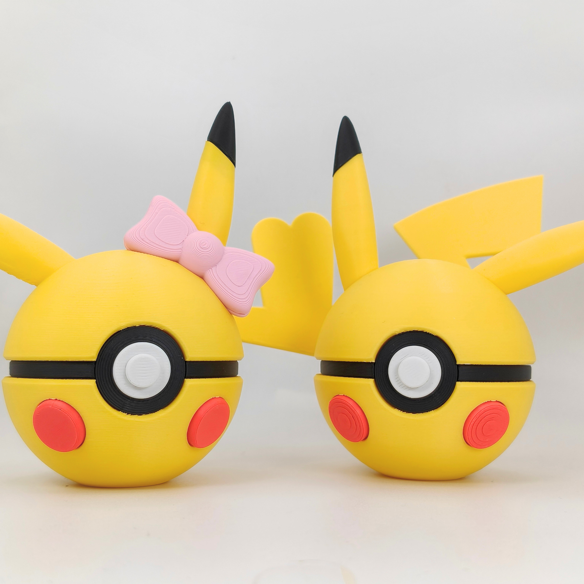 Pack Pikachu macho y hembra | Pokéballs Pokémon impresas en 3D