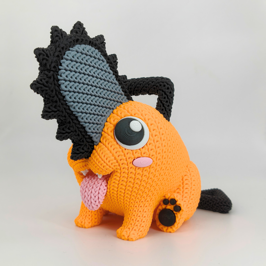 KNITTED de Pochita | Figura 3D efecto crochet