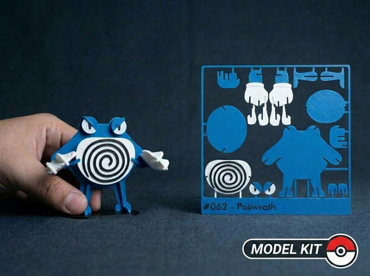 Poliwrath #062 · Pokémon Model Kit 3D