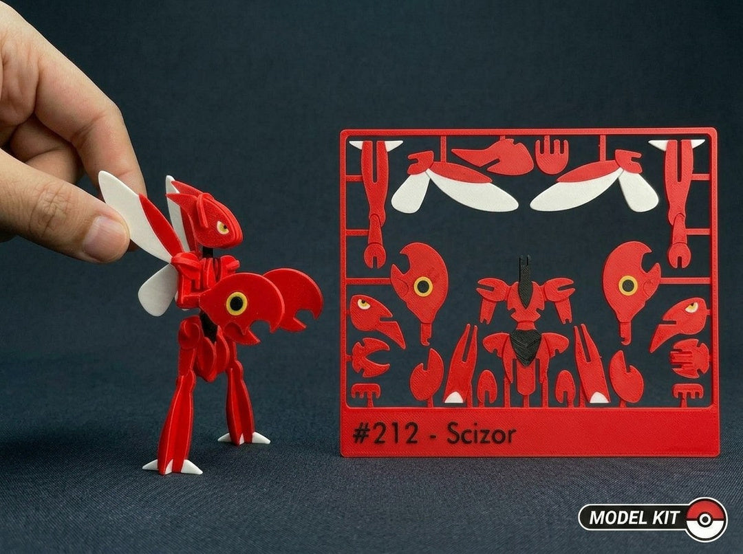 Scizor #212 · Pokémon Model Kit 3D