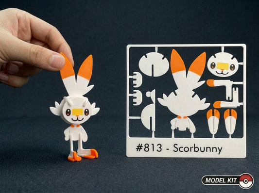 Scorbunny #813 · Pokémon Model Kit 3D