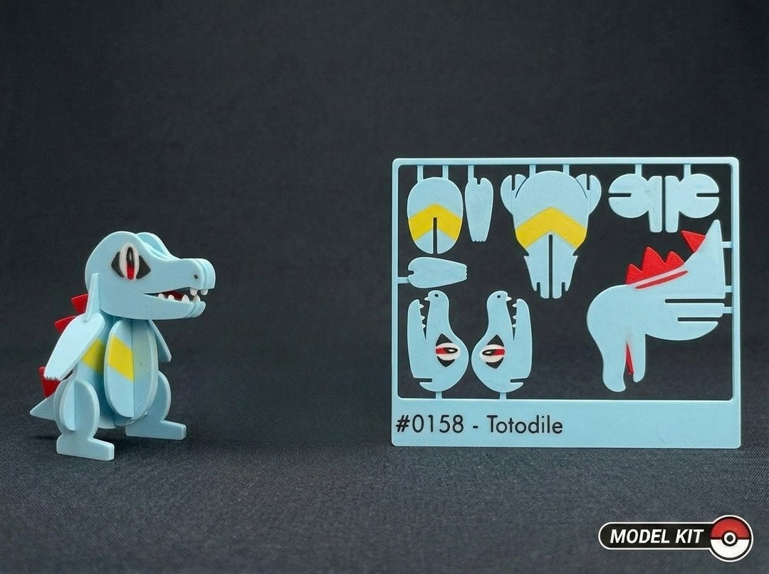 Totodile #158 · Pokémon Model Kit 3D