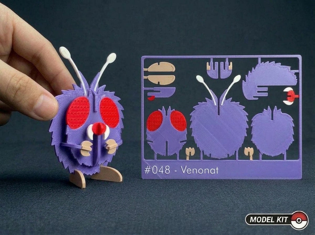 Venonat #048 · Pokémon Model Kit 3D